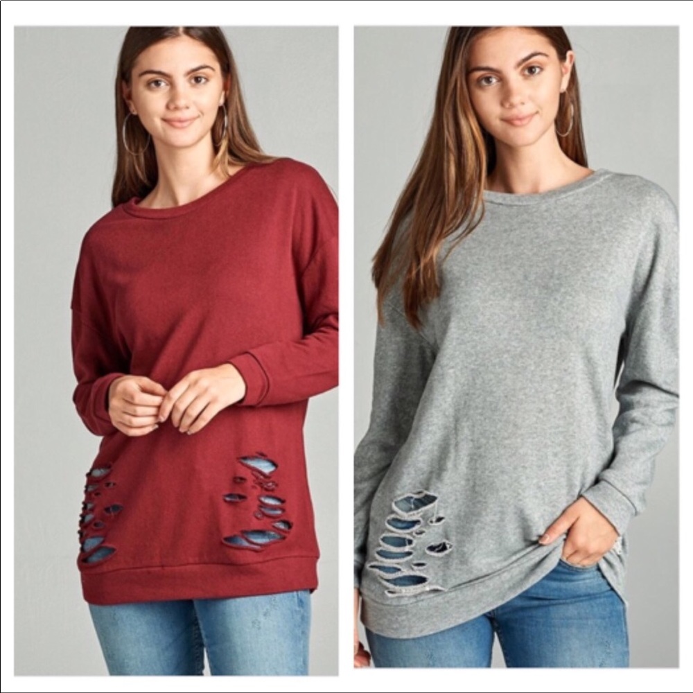 Heather gray sweat shirt